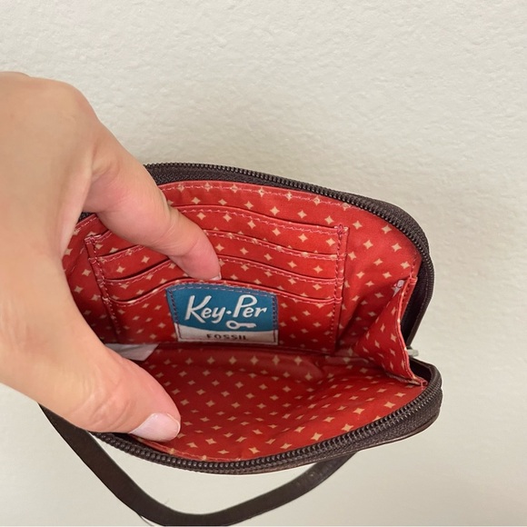 Fossil Yellow Giraffe Wristlet Keyper Wallet Vintage - Picture 3 of 5